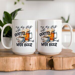 Father's Day Coffee Mug Gift with Bamboo Lid and Latte Spoon